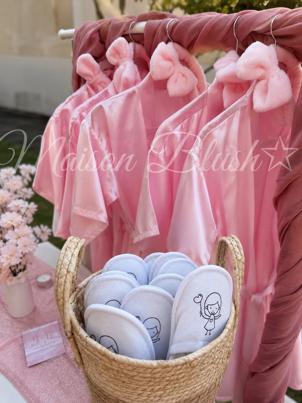 Σατέν παιδικές ρόμπες Maison Blush